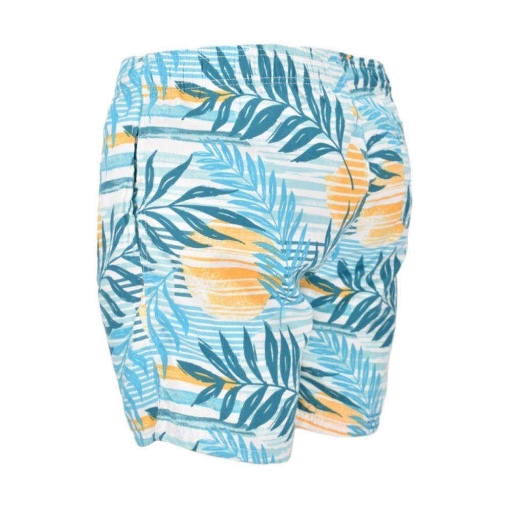 Burnside Men’s Performance Shorts Swimsuit Size L Stretch 5” Inseam Aqua Sunset - Picture 3 of 12